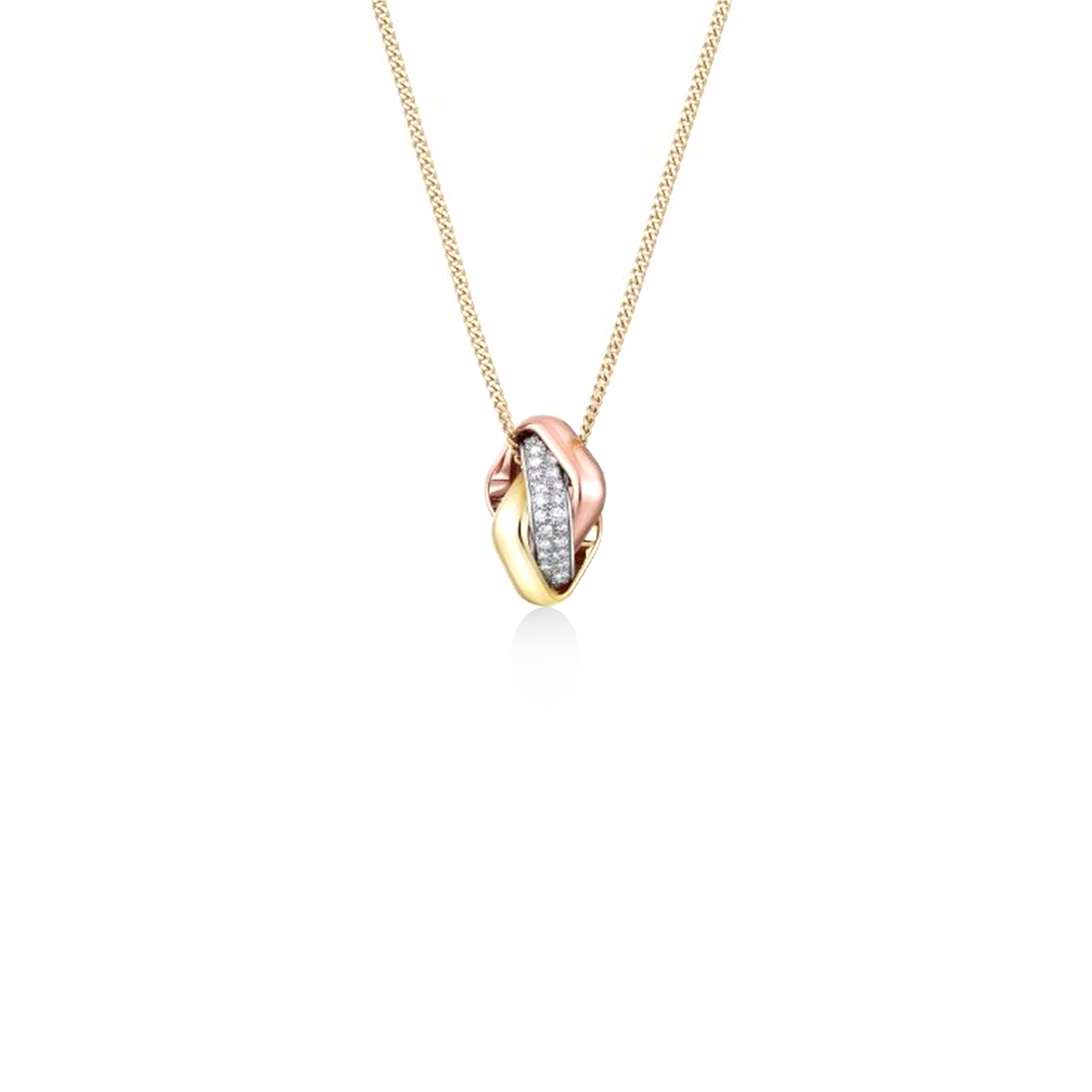 ca*t1er trinity cushion-shaped pendant necklace half-paved with D1am0nds n7424481